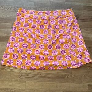 Lulu-B Orange and Pink Patterned Skirt
